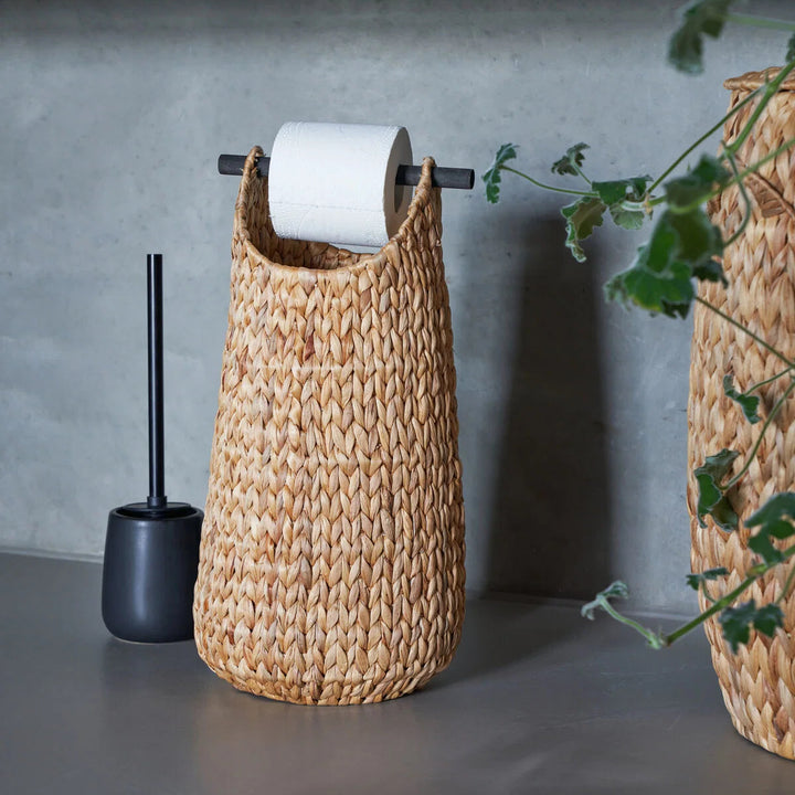 Water Hyacinth Toilet Paper Holder Natural