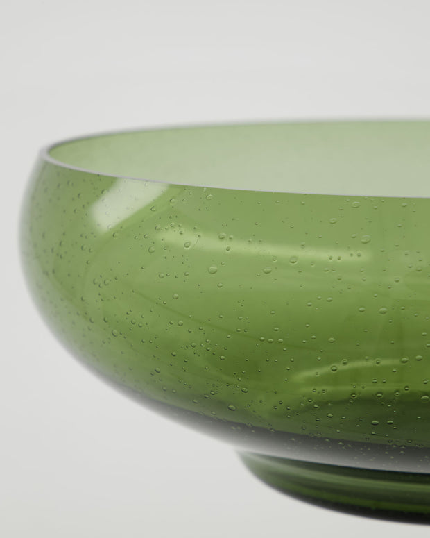 Glass Bubble Bowl in Green