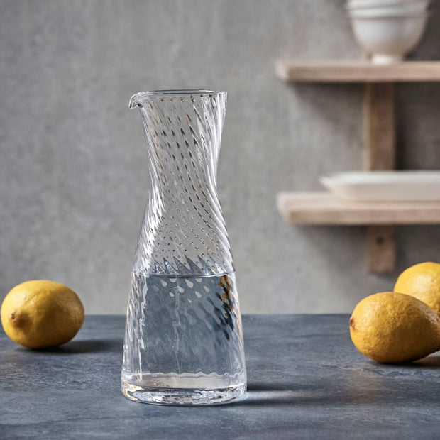 Ribbed Glass Carafe