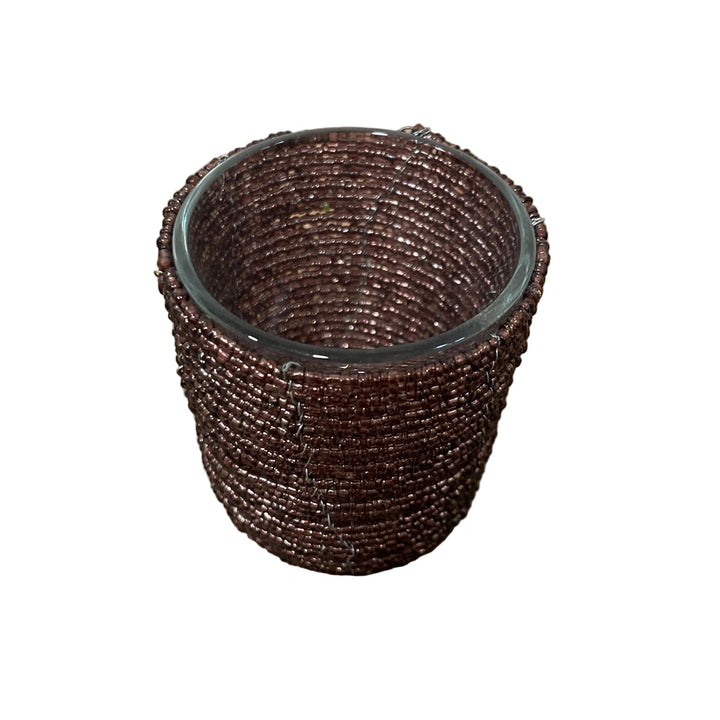 Individual Beaded Glass Tea Light Holder in Gift Bag