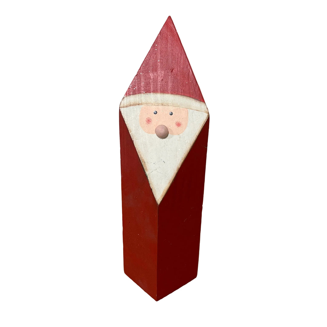 Wooden Santa Red