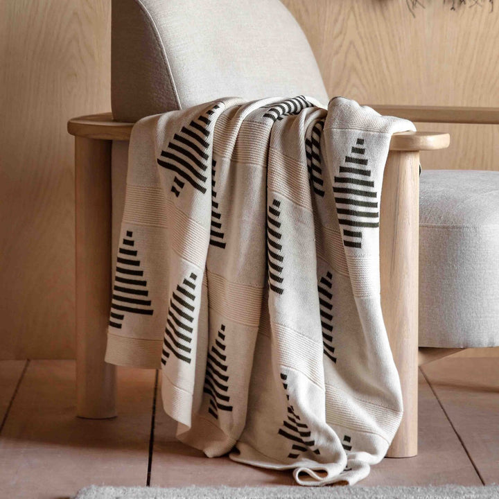 Woodland Tree Knit Throw