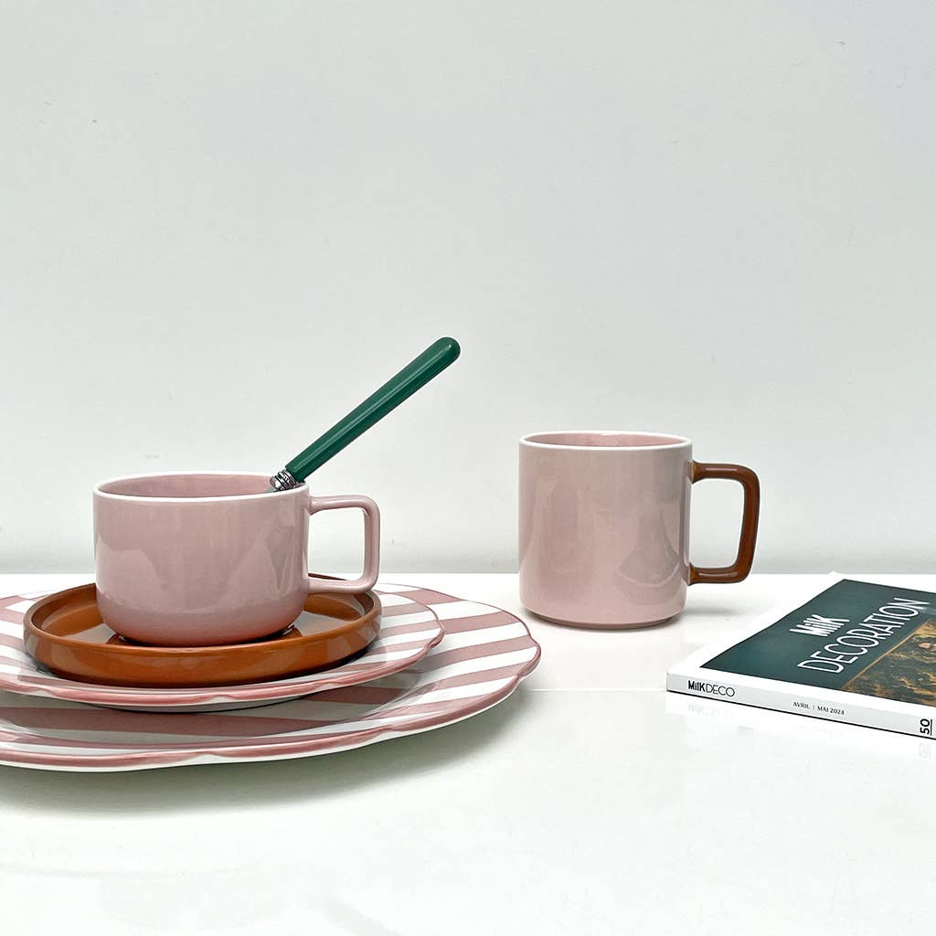 Set of 4 Pink Trattoria Dinner Plates