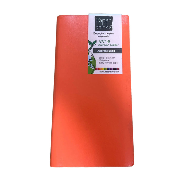 Address Book Recycled Leather Orange