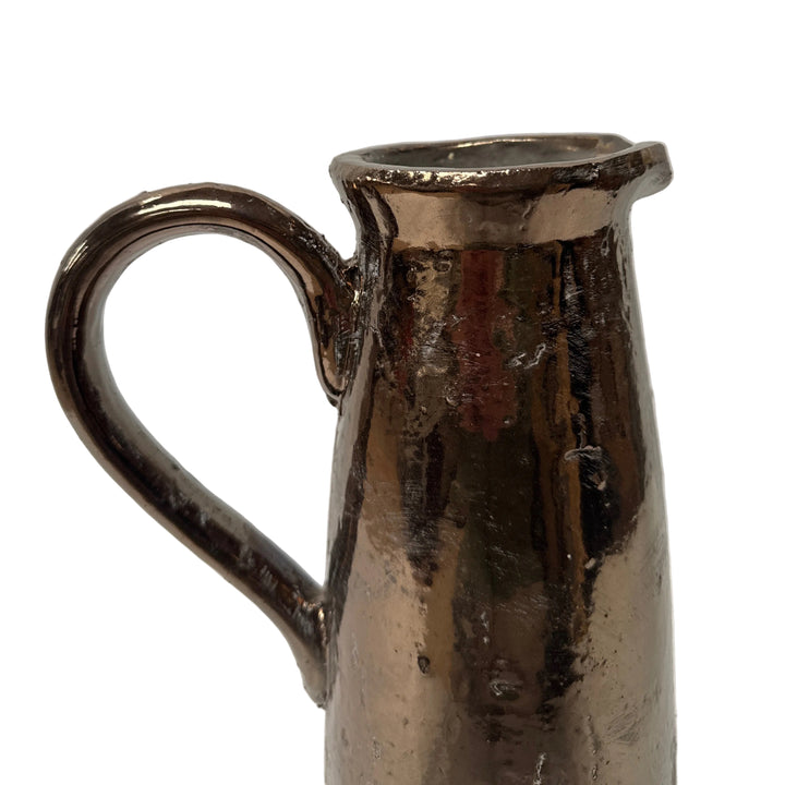Large Slim Pitcher in Rustic Bronze