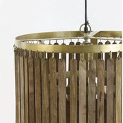 Gallia Pendant Lamp in Wood & Bronze