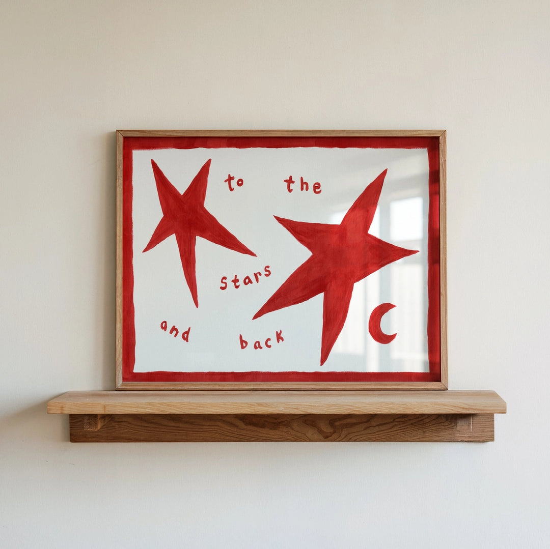 To the Stars and Back Print Red