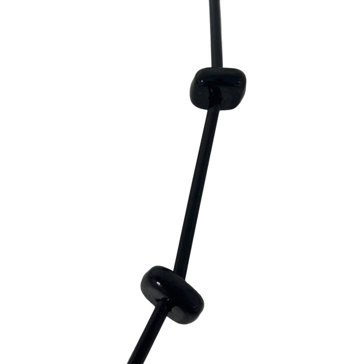 Handmade Long Beaded Necklace Black
