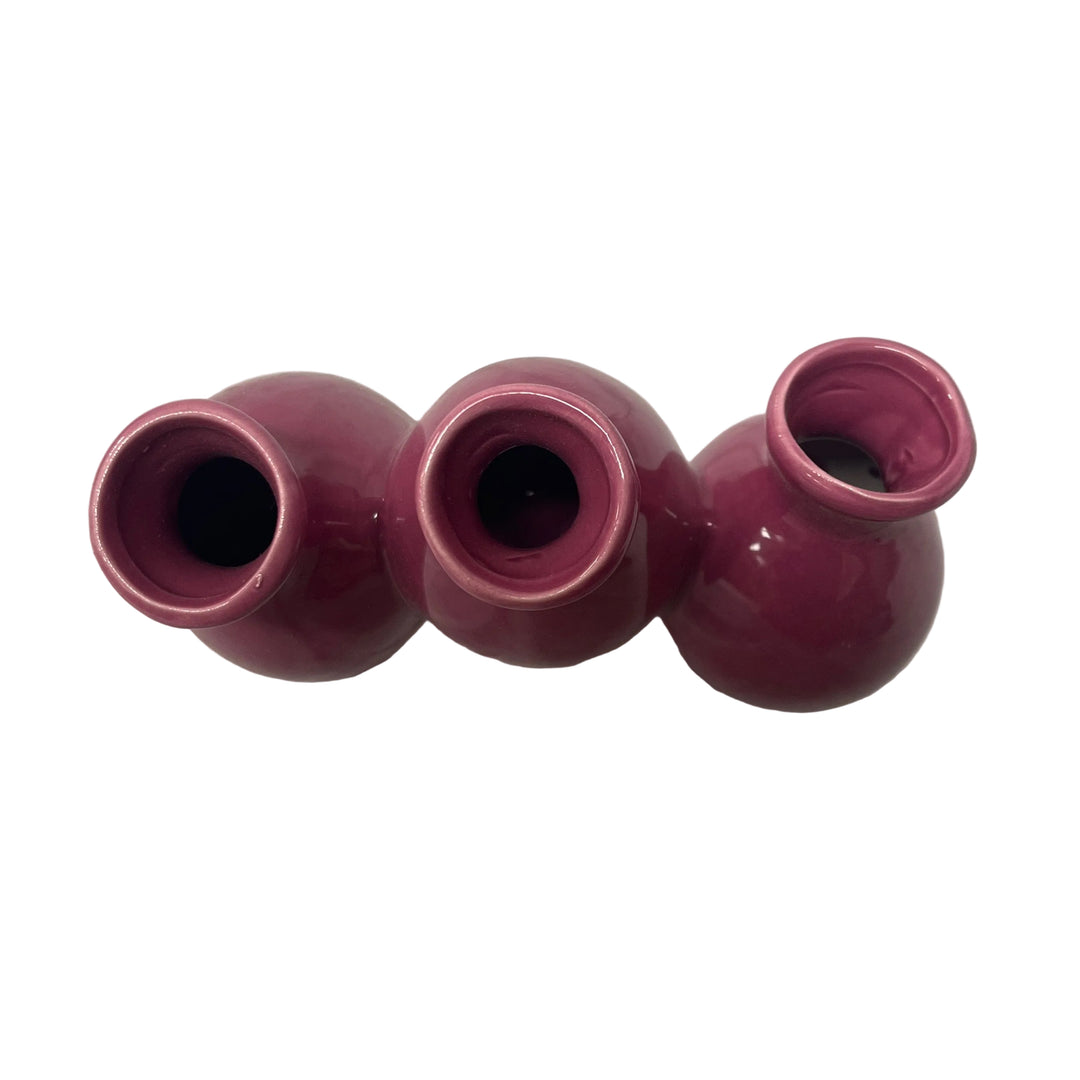 Triple Vase Fuchsia