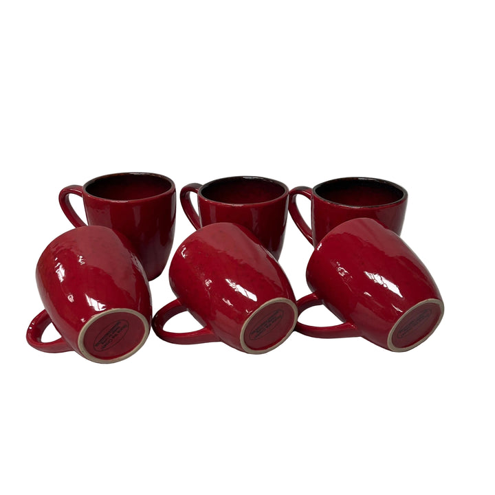Set of 6 Mugs Red