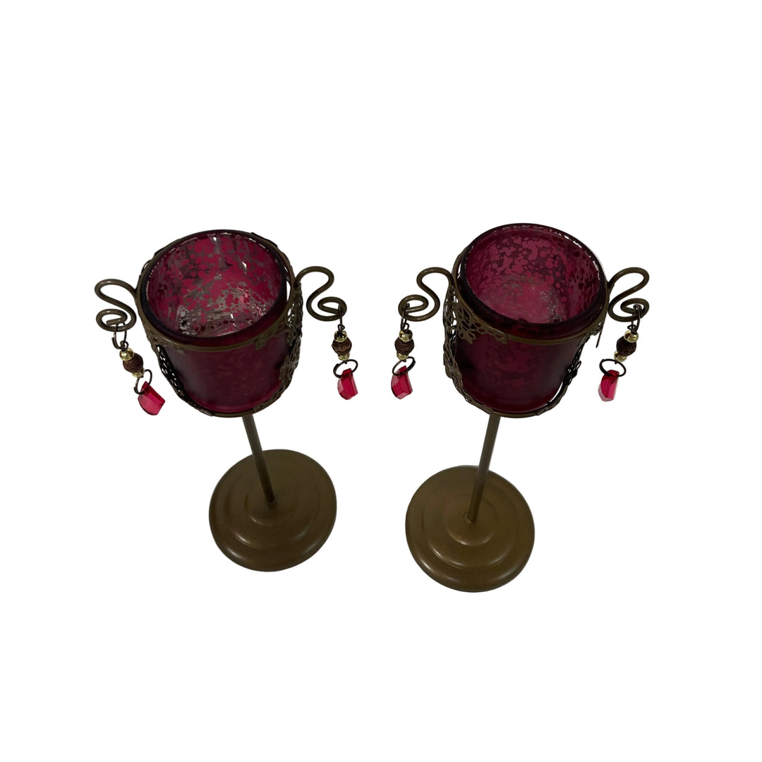 Pair of Standing Tea Light Holders