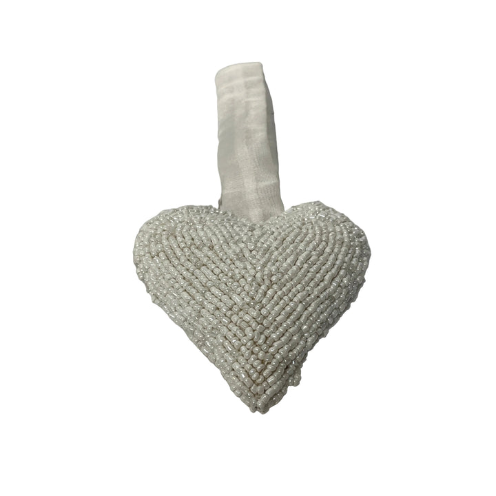 Small White Heart Hanging Decor