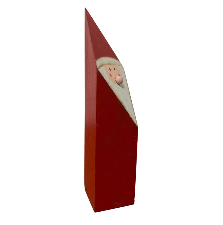Wooden Santa Red