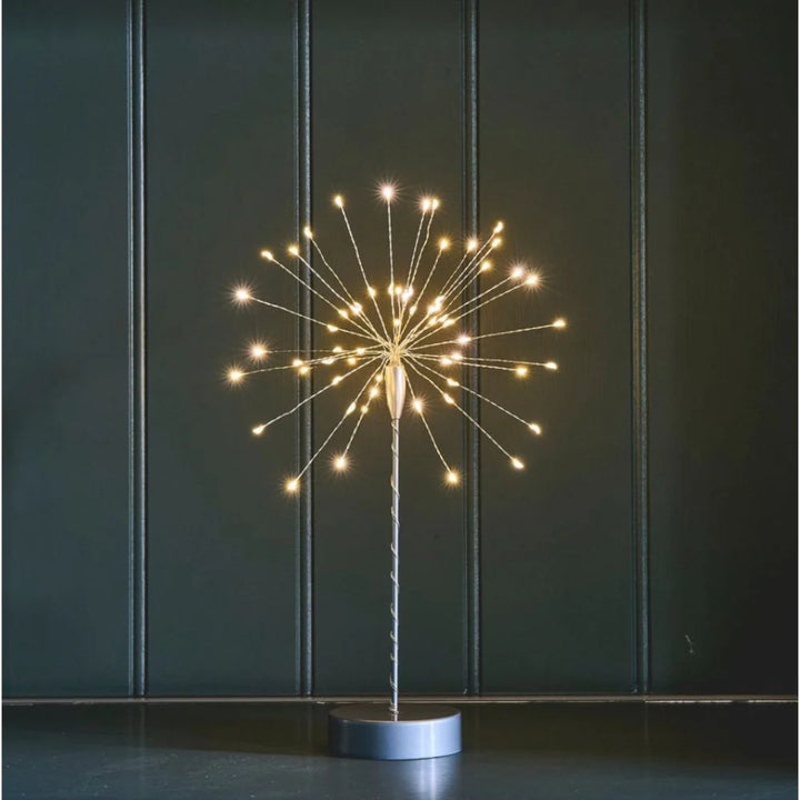 Table Starburst LED Light in Silver 45cm