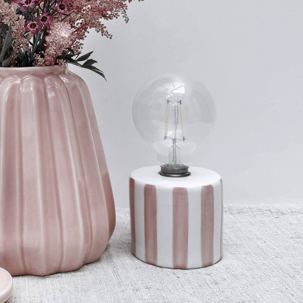 Pink Stripe LED Lamp