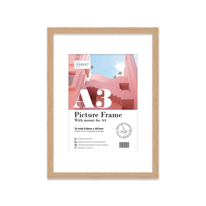 Oak A3 Picture Frame