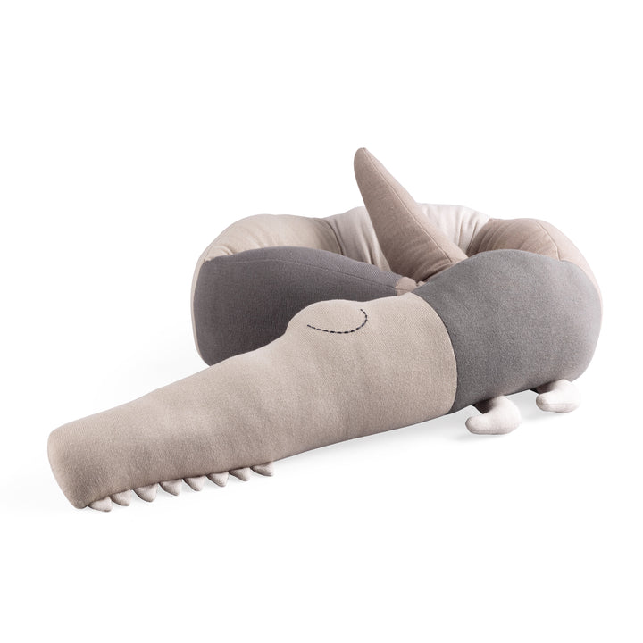 Sleepy Croc Cushion In Seabreeze Beige