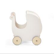 Wooden Dolls Pram , Classic White by Sebra - PRE-ORDER