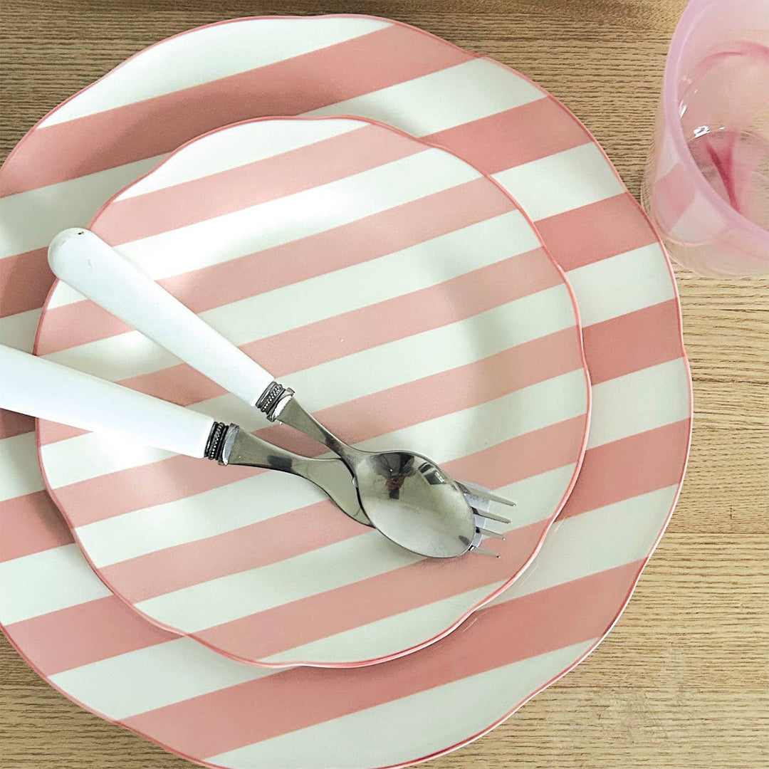 Set of 4 Pink Trattoria Dessert Plates