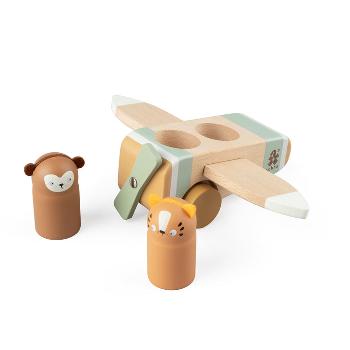 Wooden Wildlife Airplane By Sebra