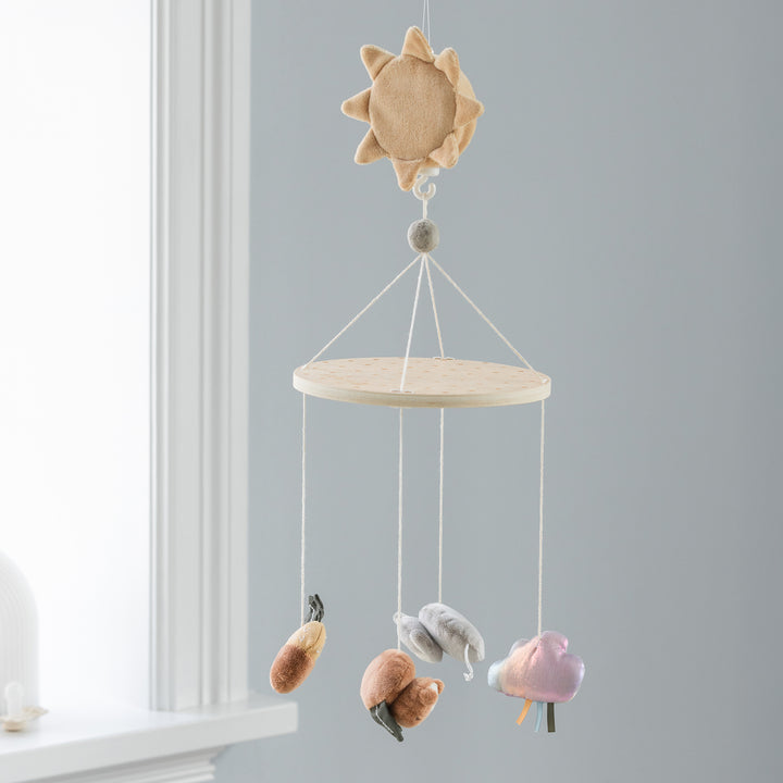 Baby Musical Mirror Mobile Woodland