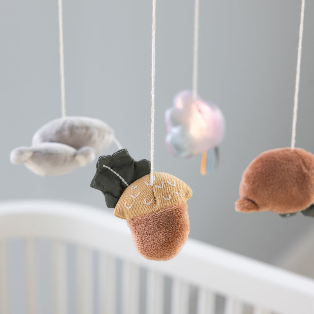 Baby Musical Mirror Mobile Woodland