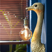 Ostrich Wall Lamp with Filament Bulb