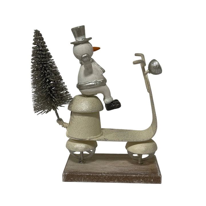 Snowman on Scooter