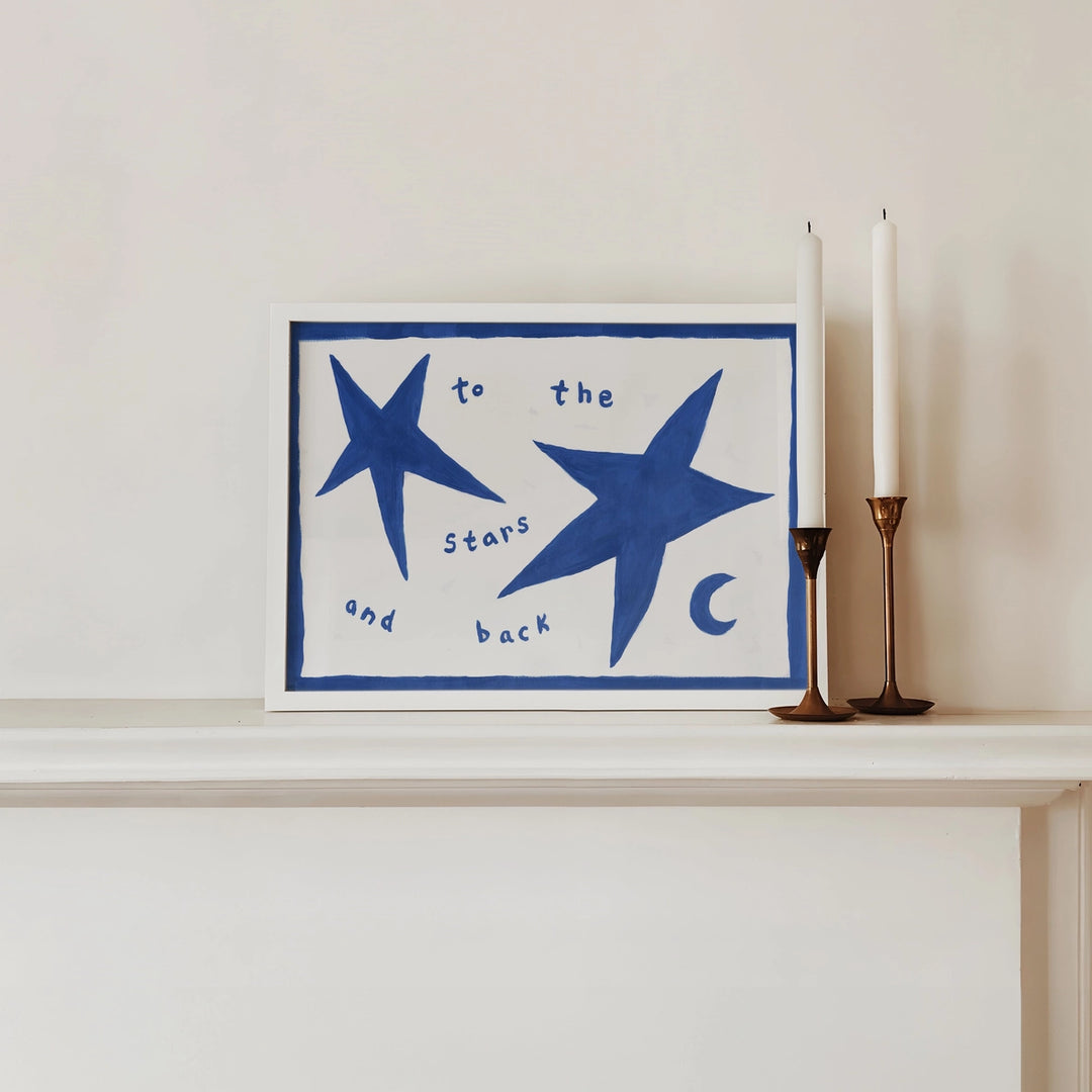 To the Stars and Back Print Blue