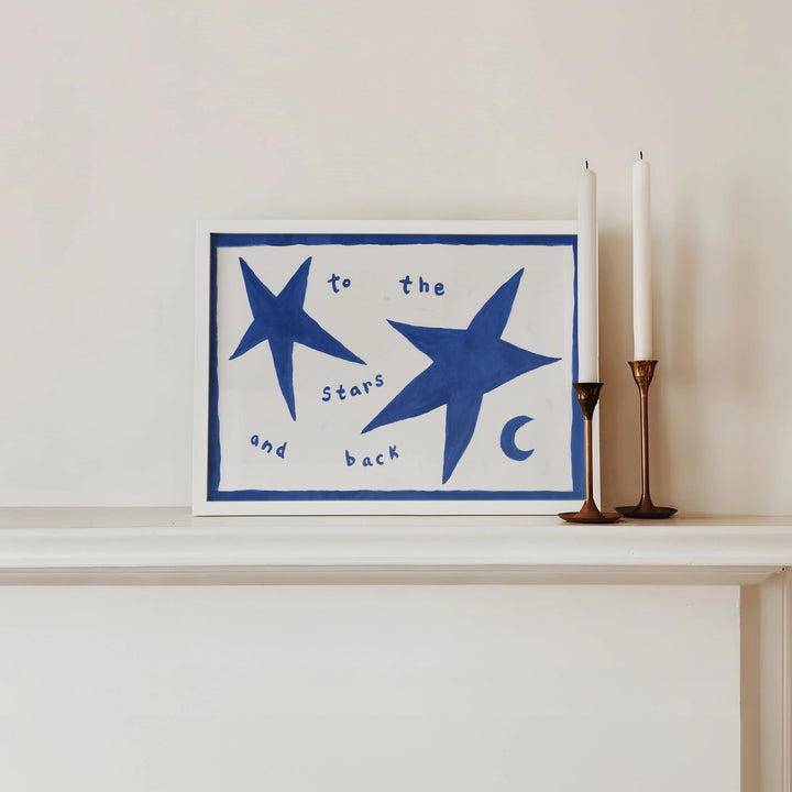 To the Stars and Back Print Blue