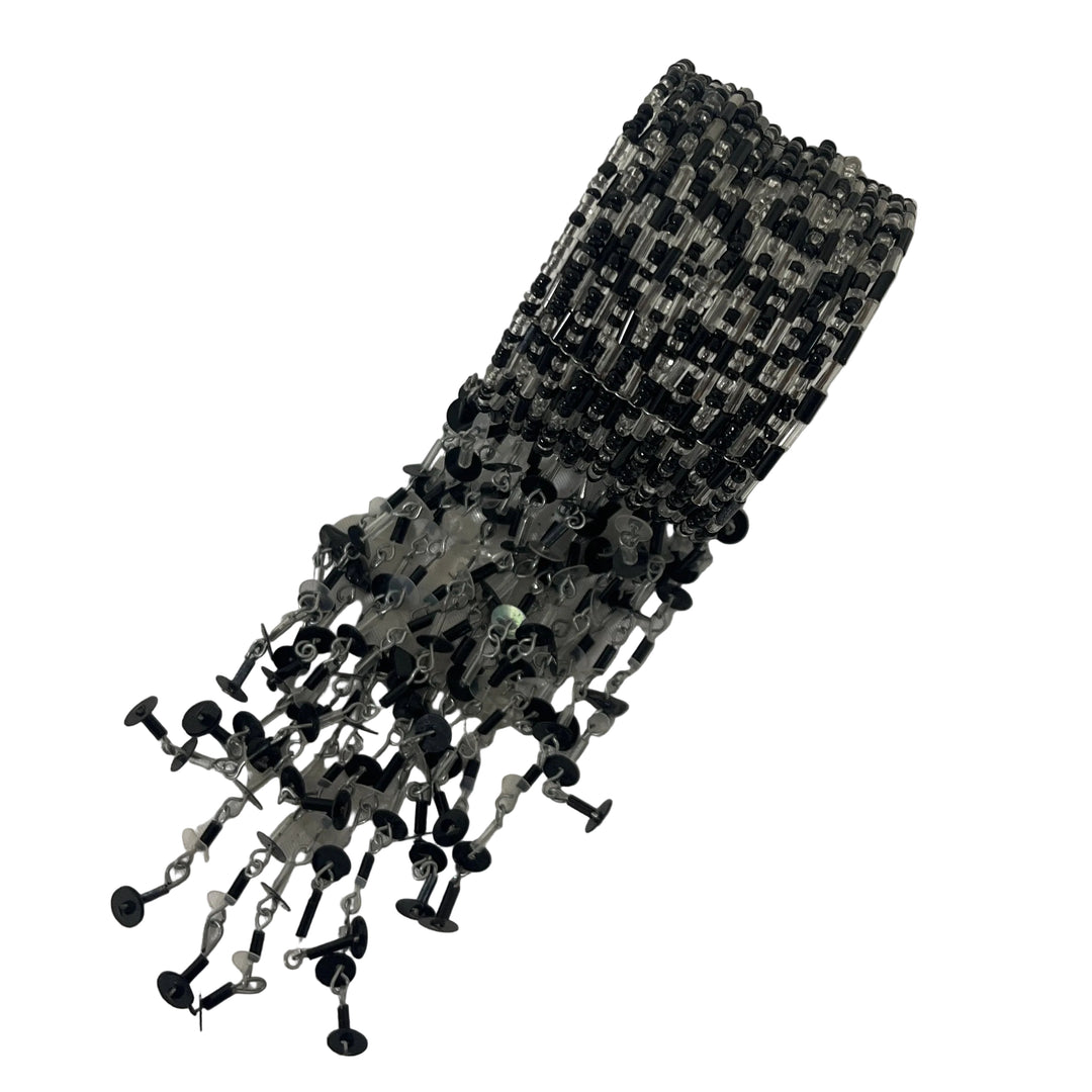 Handmade Beaded Cuff Bracelet Black