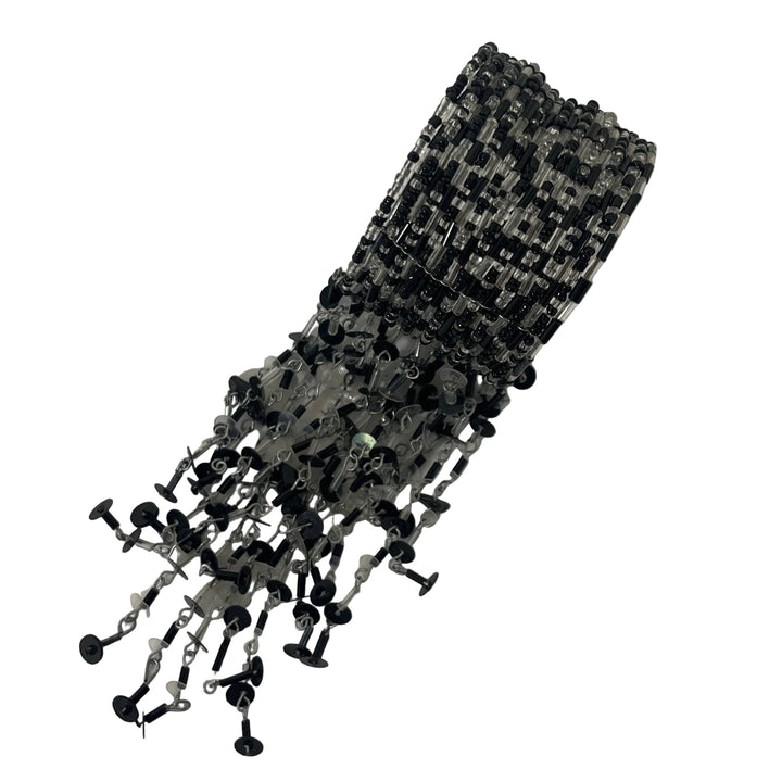 Handmade Beaded Cuff Bracelet Black