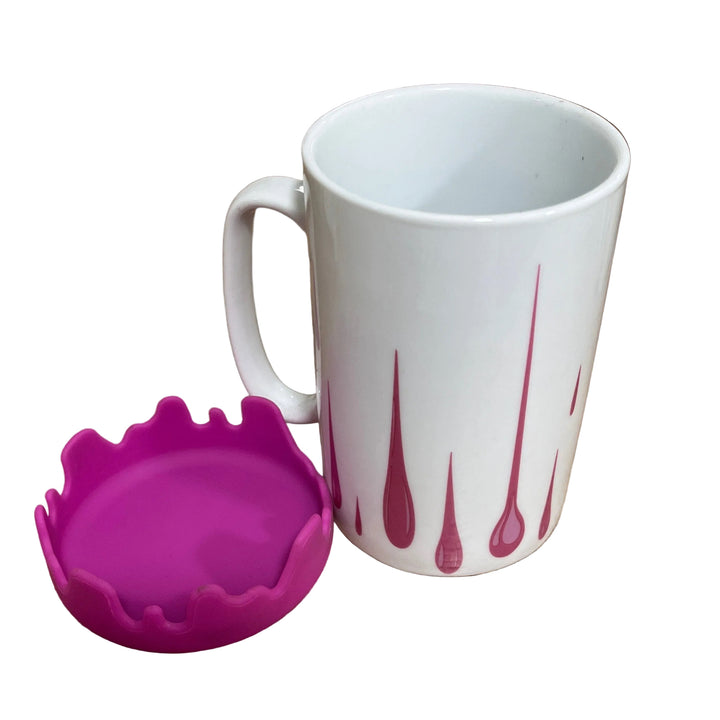 Large Mug With Silicone Lid Pink