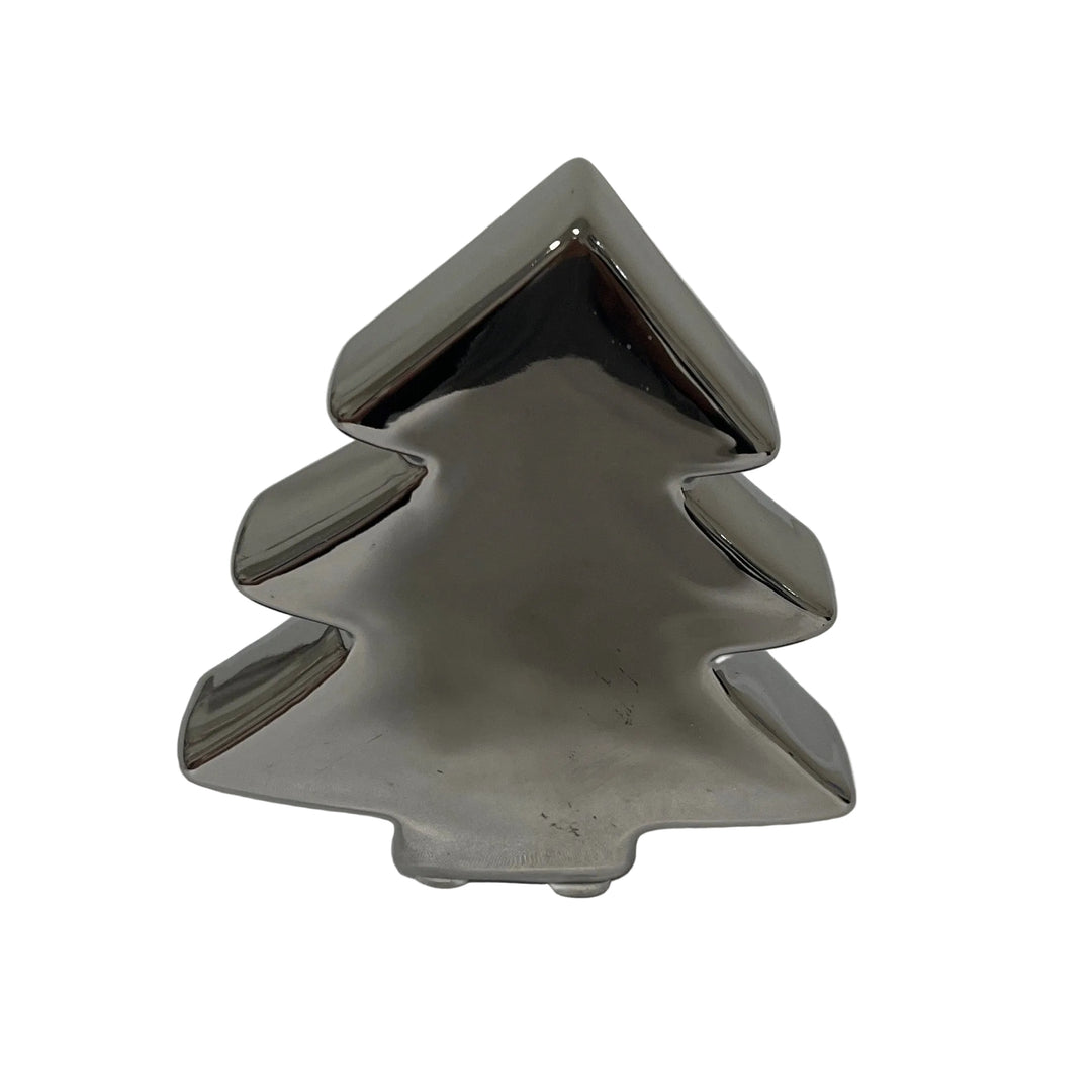 Small Outlined Christmas Tree Silver