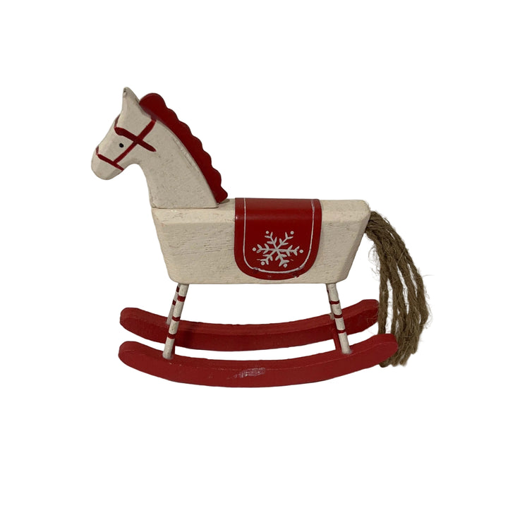 Wooden Rocking Horse Christmas Decor