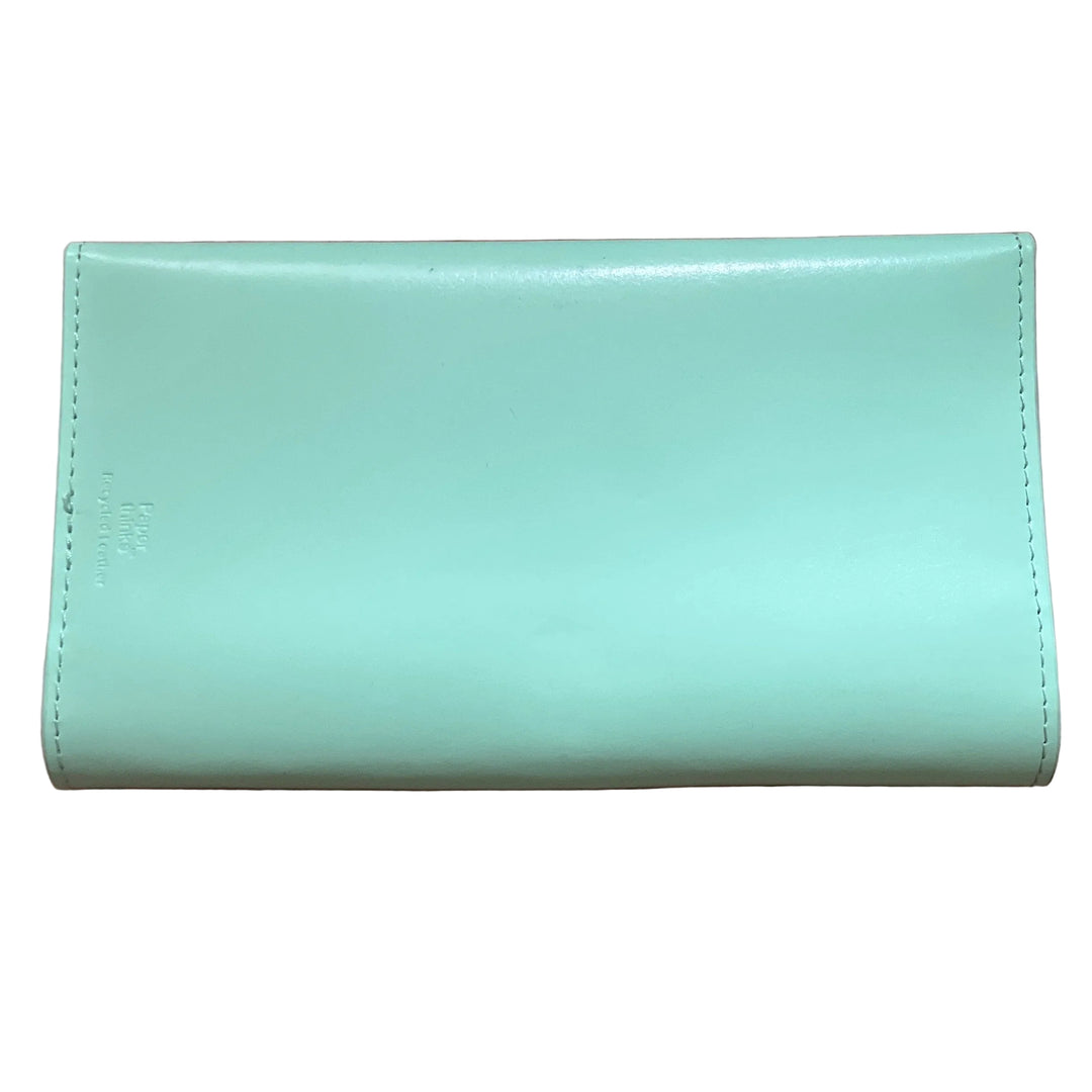 Light Green Leather Travel Envelope Purse