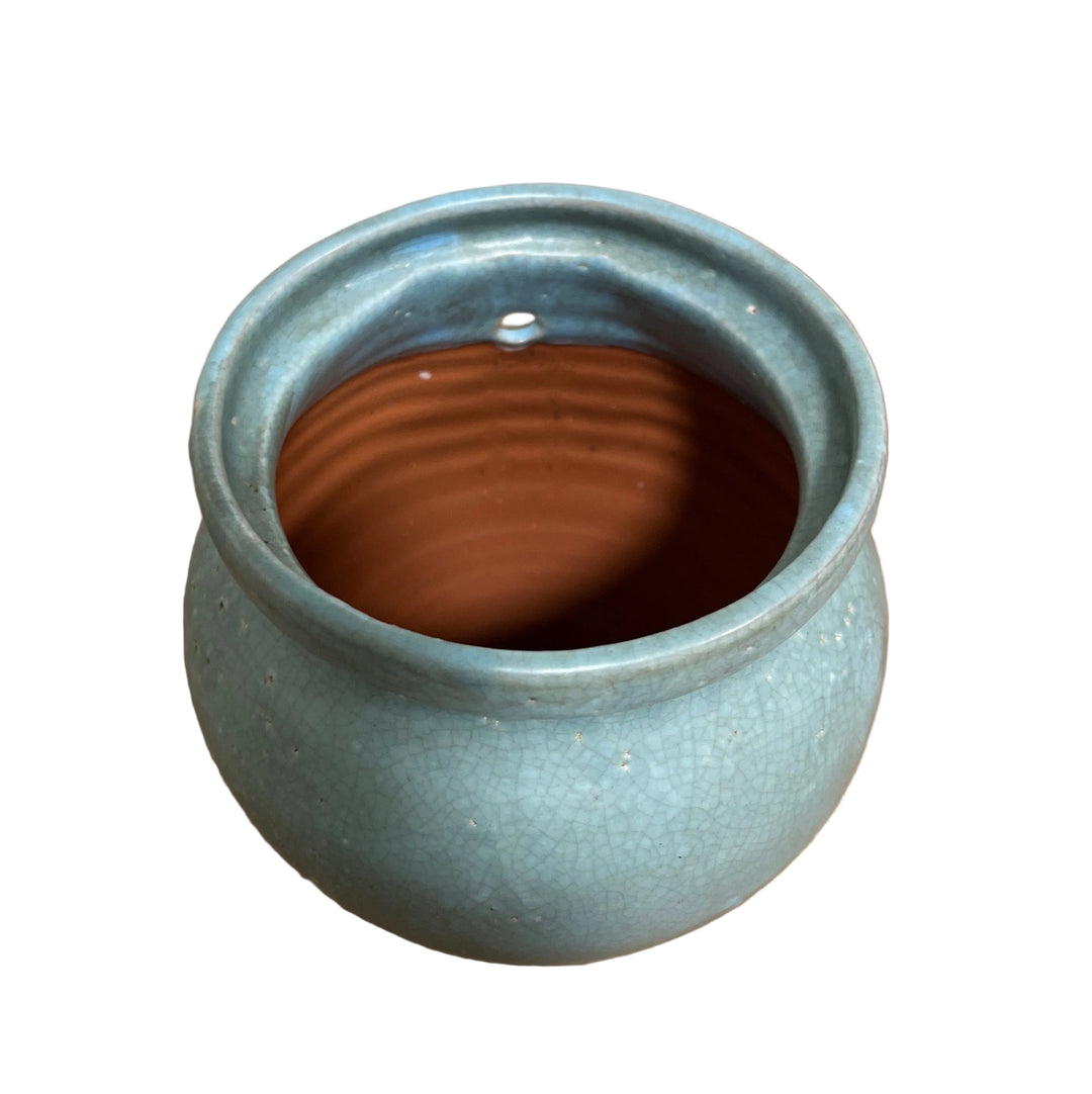 Small Rustic Plant Holder Duck Egg