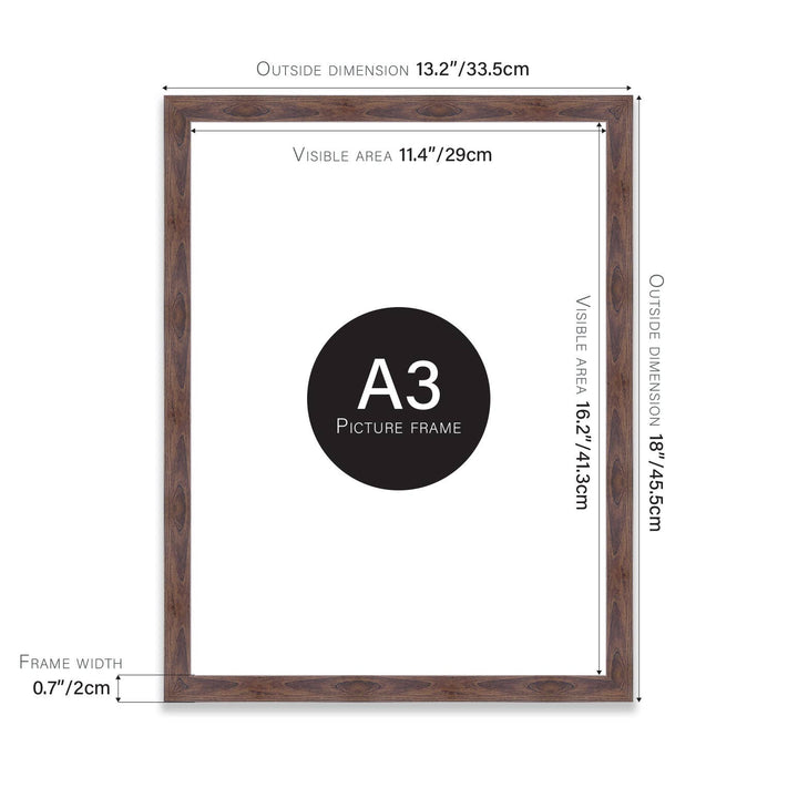 Walnut A3 Picture Frame