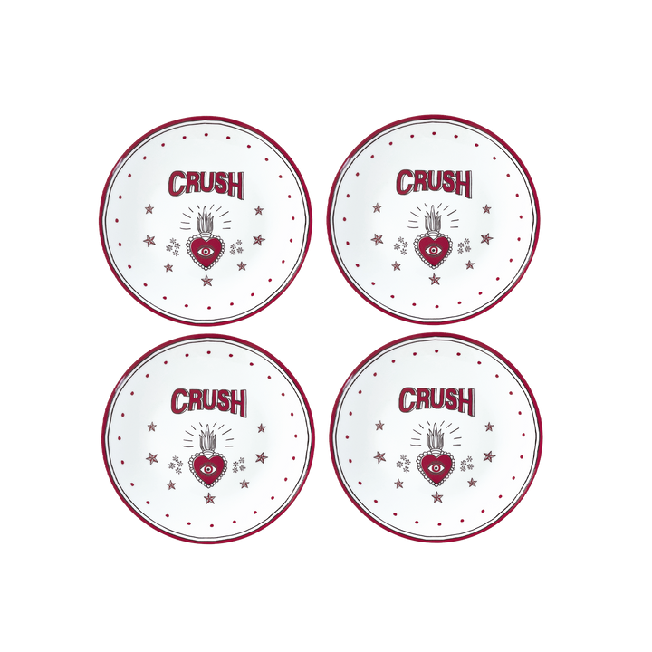 Set of 4 Crush Dessert Plates
