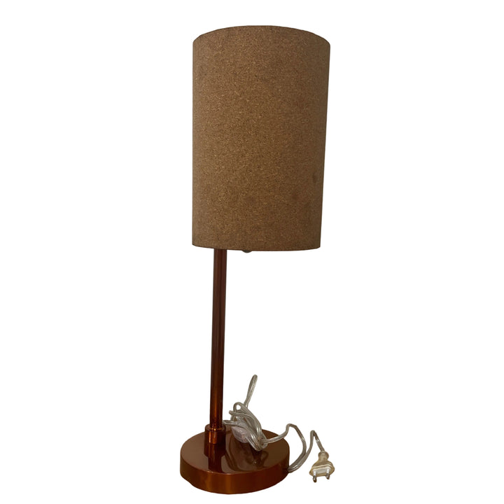 Copper Table Lamp with Cork
