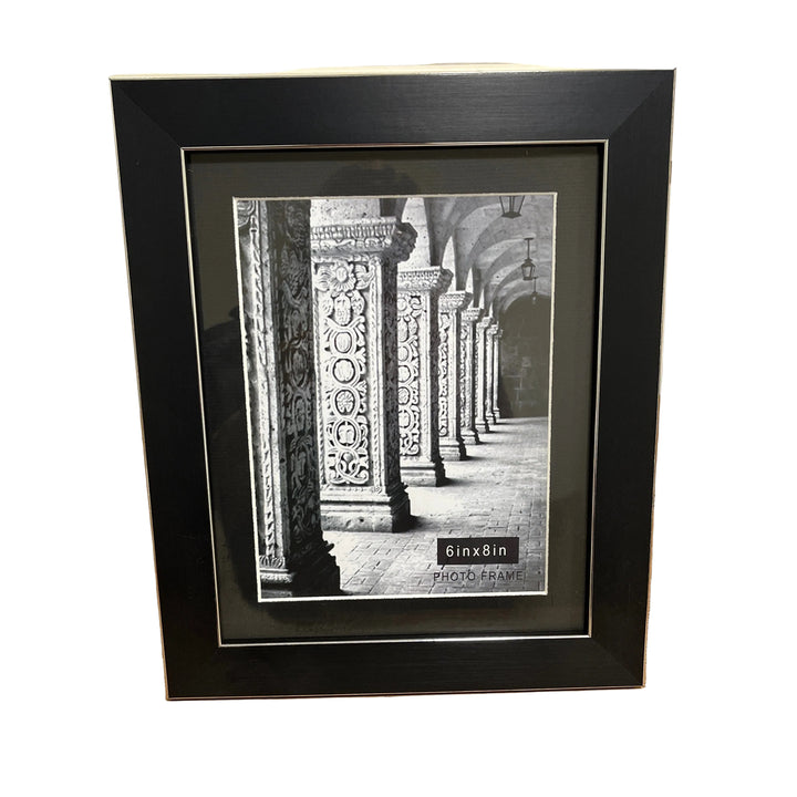 Large Photo Frame 6 x 8 “ Black /Silver