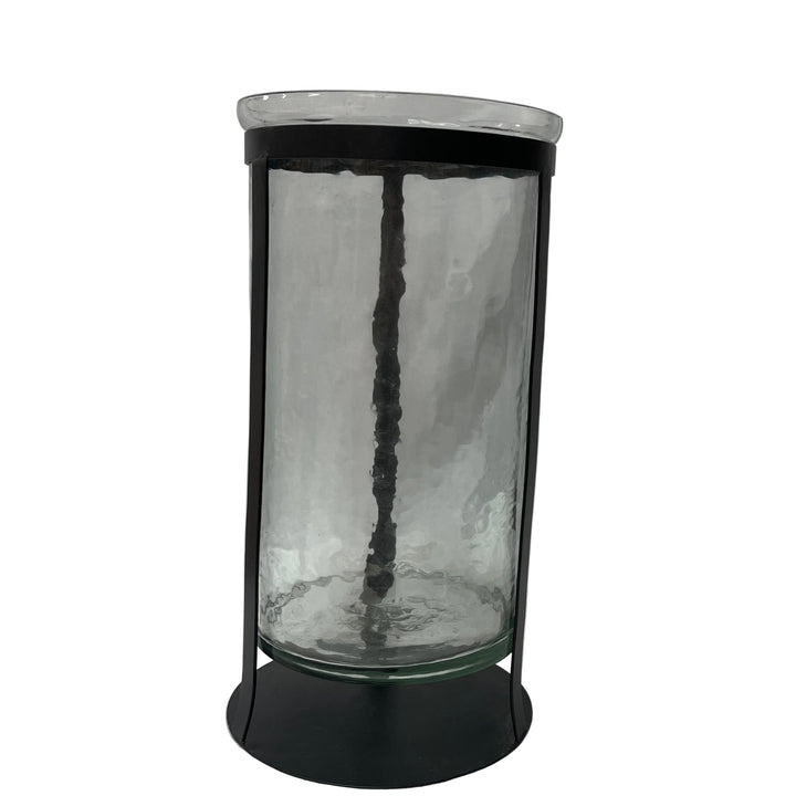Large Hurricane Pillar Candle Holder