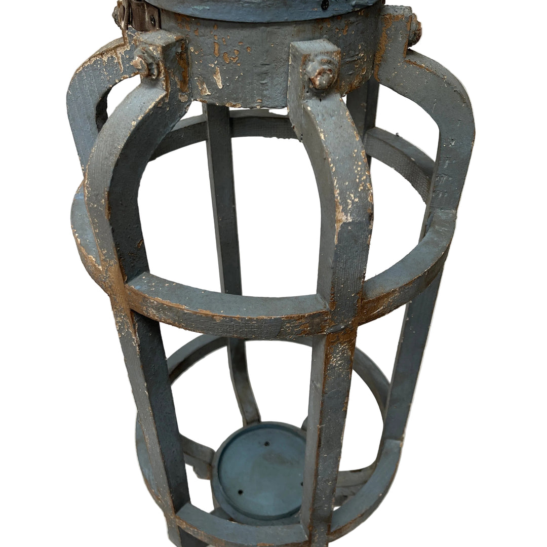 Large Rustic Wooden Lantern