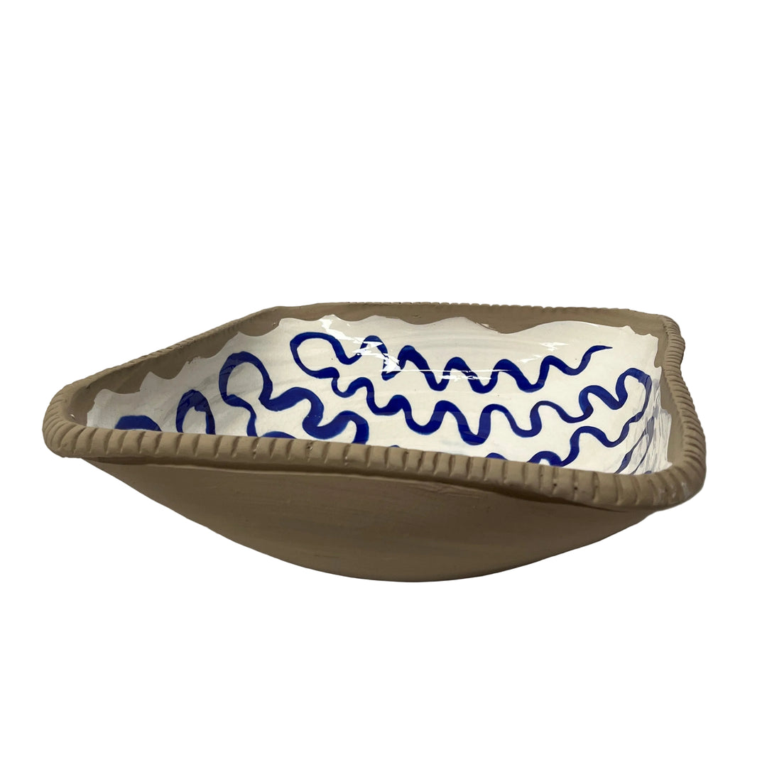 Large Square Glazed Bowl