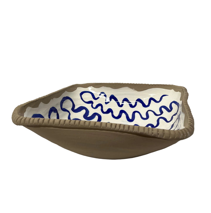 Large Square Glazed Bowl