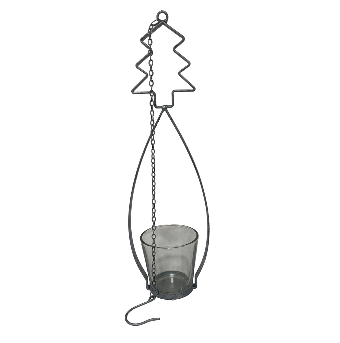 Metal Christmas Tree Tea Light Hanger
