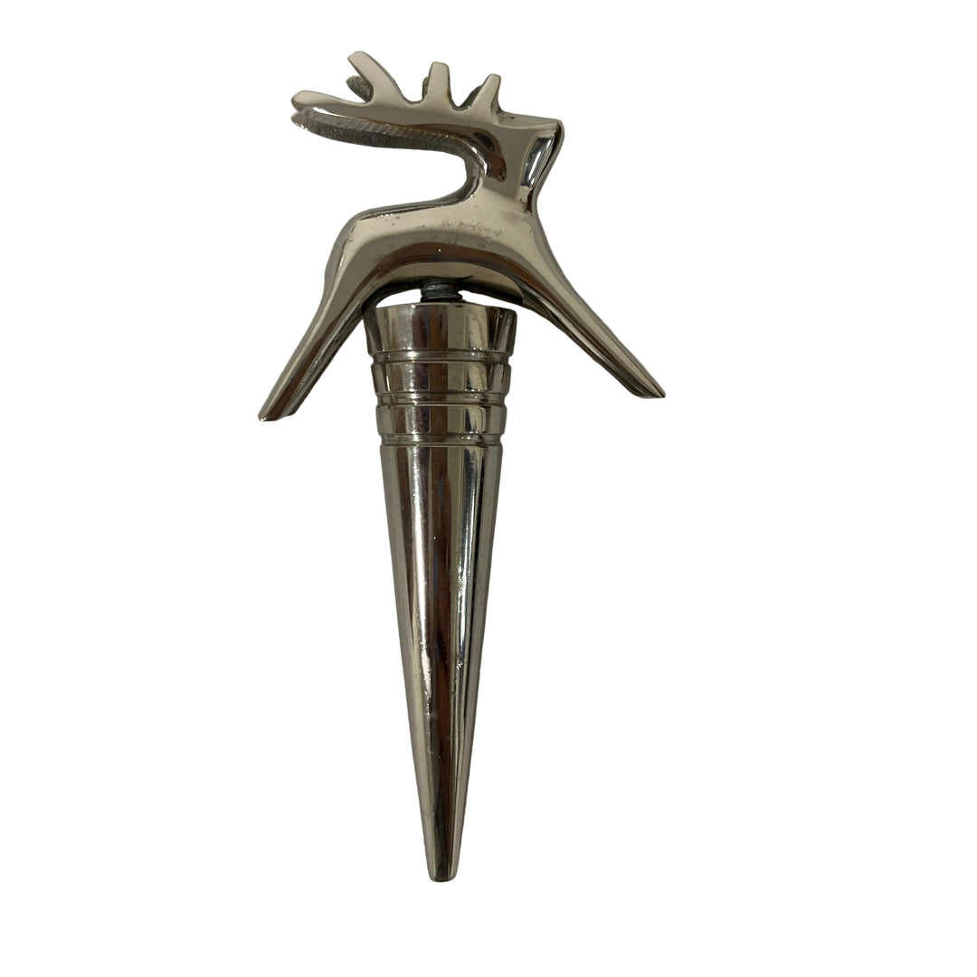 Reindeer Wine Stopper Silver