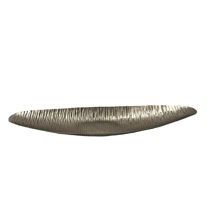 Long Leaf Metal Dish in Nickel Finish