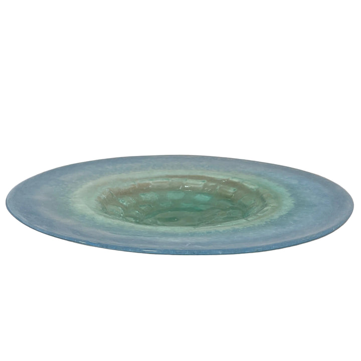 Large Sea Spray Glass Platter Decor