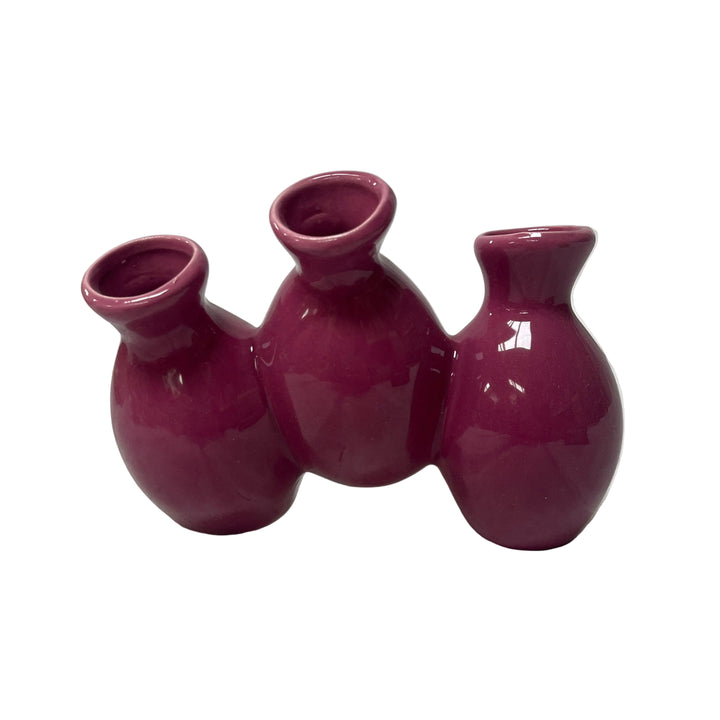 Triple Vase Fuchsia